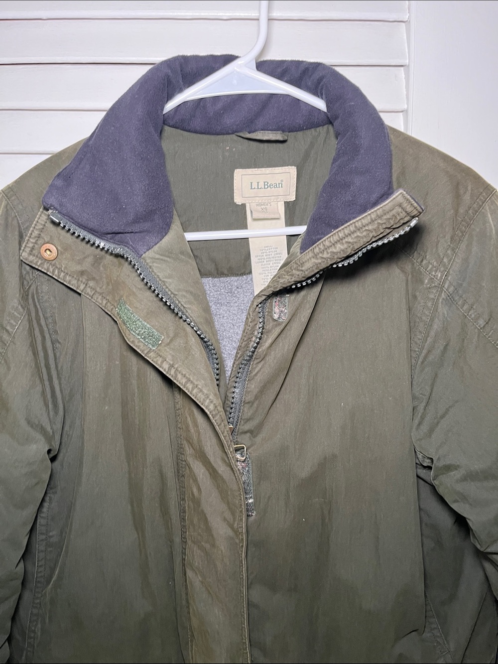 L.L. Bean Vintage Women Olive Green Coat